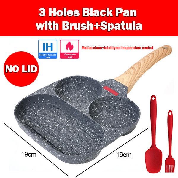 Thickened Omelet Egg Frying Pan with Lid Nonstick 4 Cups Pancake Fried Egg Pan for Breakfast Skillet Egg Cooker Pan Mold