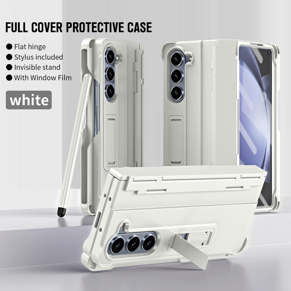 

With Tempered Glass Diamond Hinge Protect case For Samsung Z Fold 5 Galaxy Z Fold 4 3 Stand All-inclusive Camera protect Cover For Z Fold 4