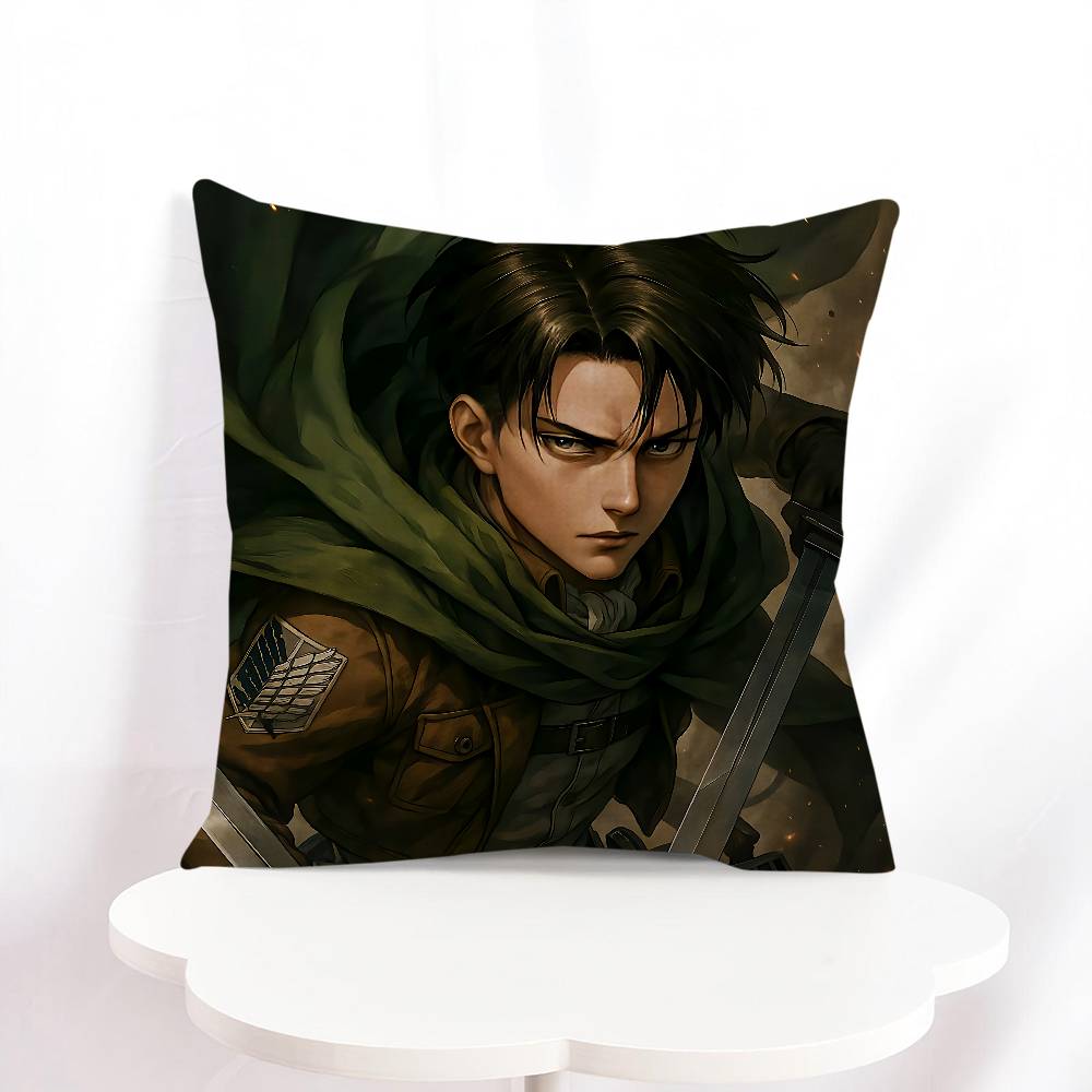 L-Levi Ackerman Personalized Pillow Dust Cover Bedroom Kids Party Decoration Pillowcase Birthday Children Gift