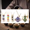 Enamel Tea Cups Jewelry Necklace On the Neck Temperament Long Pendants and Necklaces Turkish Copper Mug Costume Decoration Women