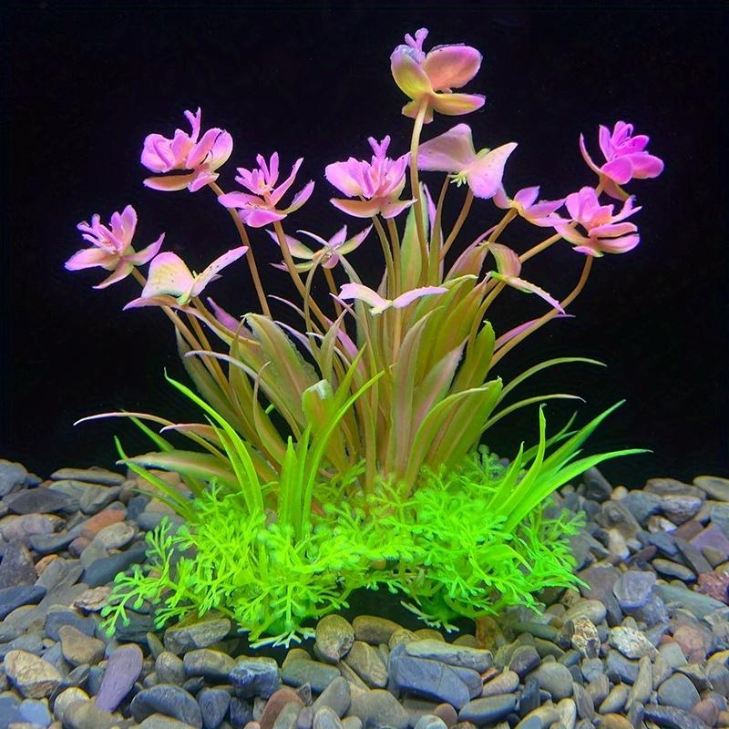 1PCS Aquarium Decor Set - Vibrant Green Plastic Plant Ornaments - Fish Tanks, Durable Pvc Material 15cm/5.9inch