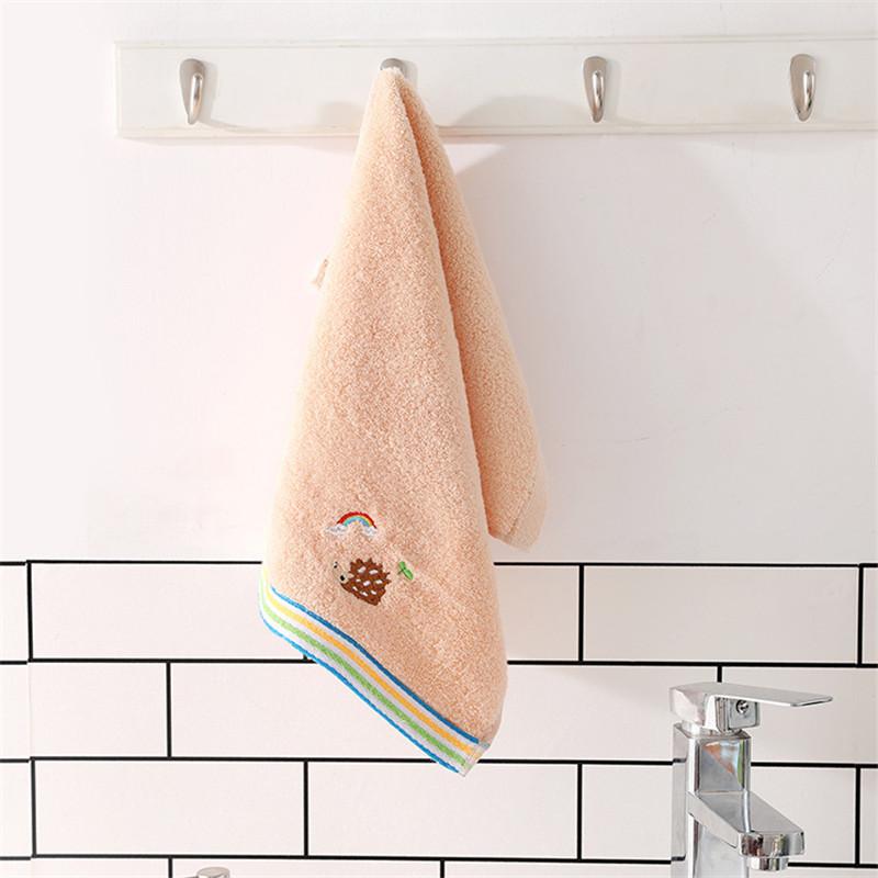 25x50cm 100% Bomull Tecknad Djur Regnbågsbroderi Mjuk Hemma Badrum Baby Barn Hand Ansiktshandduk