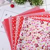 7Pcs 25x25cm Floral Patchwork Cotton Fabric Plain Cloth for DIY Sewing Quilting