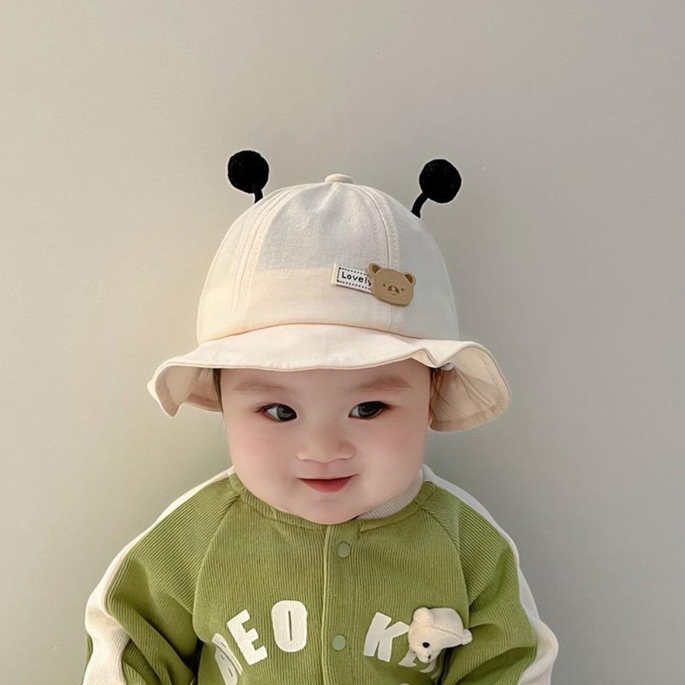 

Wide Brim Toddler Sun Hat Solid Color Kids Panama Hat Gift Baby Bucket Hat Outdoor бежевий