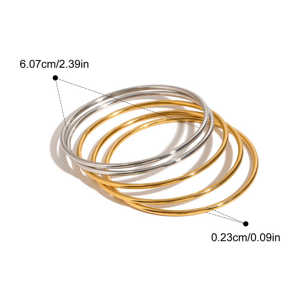 Yori High Quality Stainless Steel Metal Bracelet Bangle Waterproof Texture Personalized Unisex Jewelry Bijoux Wholesale