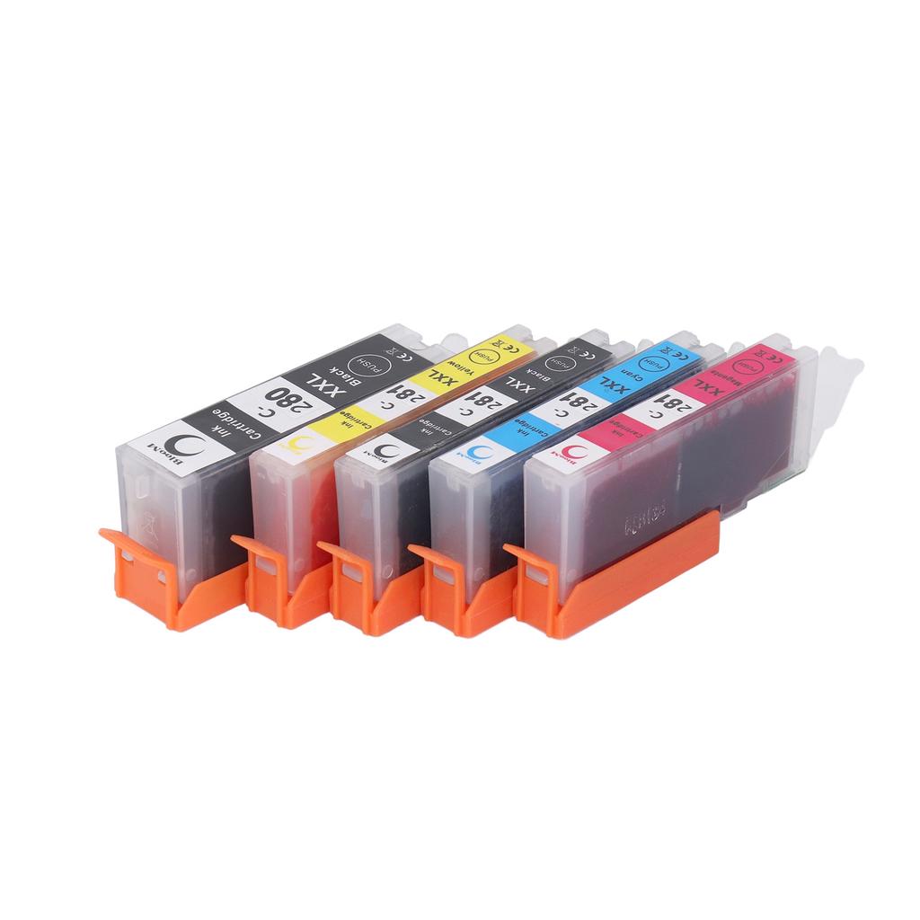 Ink Cartridge 280 281 Smooth Output Cartridge Combo Pack Replacement for PIXMA TS702 TR7520 5 Colors BK BK C M Y