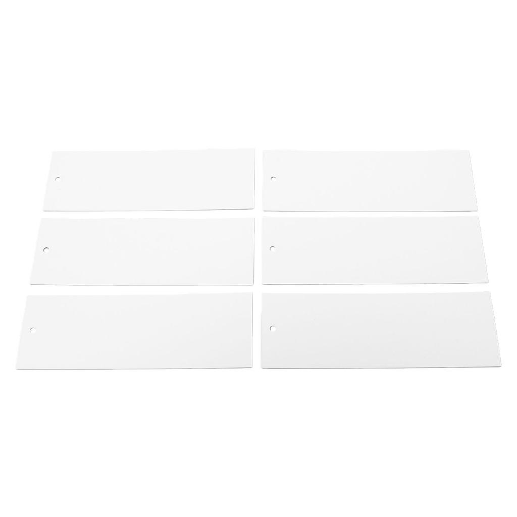 50pcs Watercolor Paper Blank Bookmarks with Tassels Holes Paintable Reusable Blank Book Page Markers for Birthday