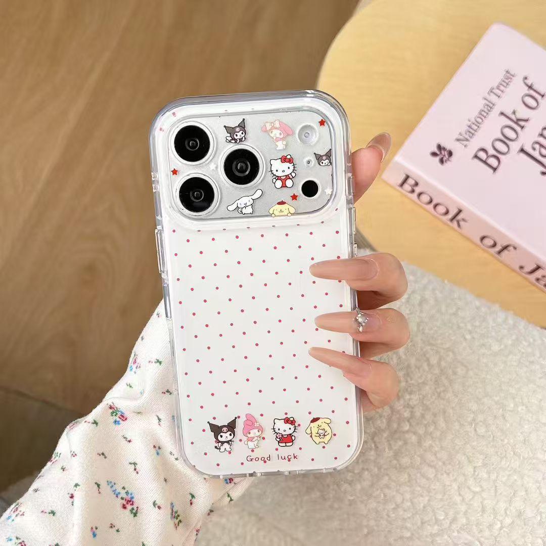 Cute Polka Dot iPhone 17 Pro Max Case - Double Layer IMD, Premium Feel iPhone 15 Pro Max