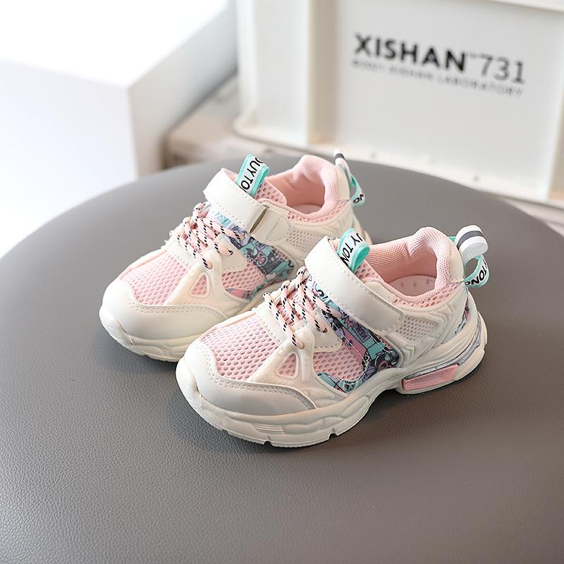

Size Baby Boys Casual Shoes Breathable Mesh Sport Sneakers For Children Girl Soft Bottom Sport Shoes For Kids Summer Tenis 23