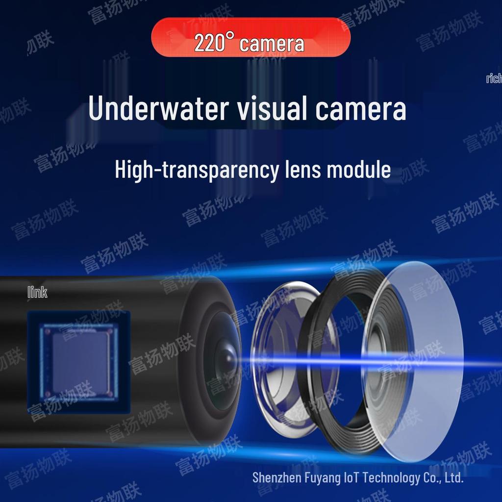 Underwater Fish Finder HD Camera with 5-Inch Display and Multi-Language Support
