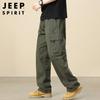 JEEP SPIRIT Men's Straight-Leg Cargo Casual Pants