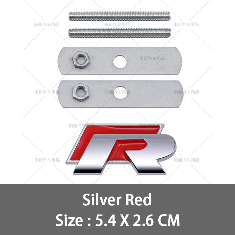 2026 Hot For VOLKSWAGEN VW 3D Metal R Grill Emblem Badge R Line Grille Stickers For Volkswagen VW R Rline Bora Golf GTI Polo Tig