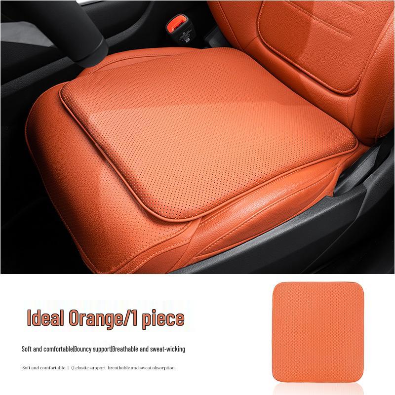 Breathable Nappa Leather Car Seat Cushion - Non-slip, Universal Fit for All Seasons