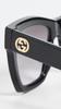 Sunglasses GG1714S 001 EMBLEM Made In Italy Square [Gucci] Women's