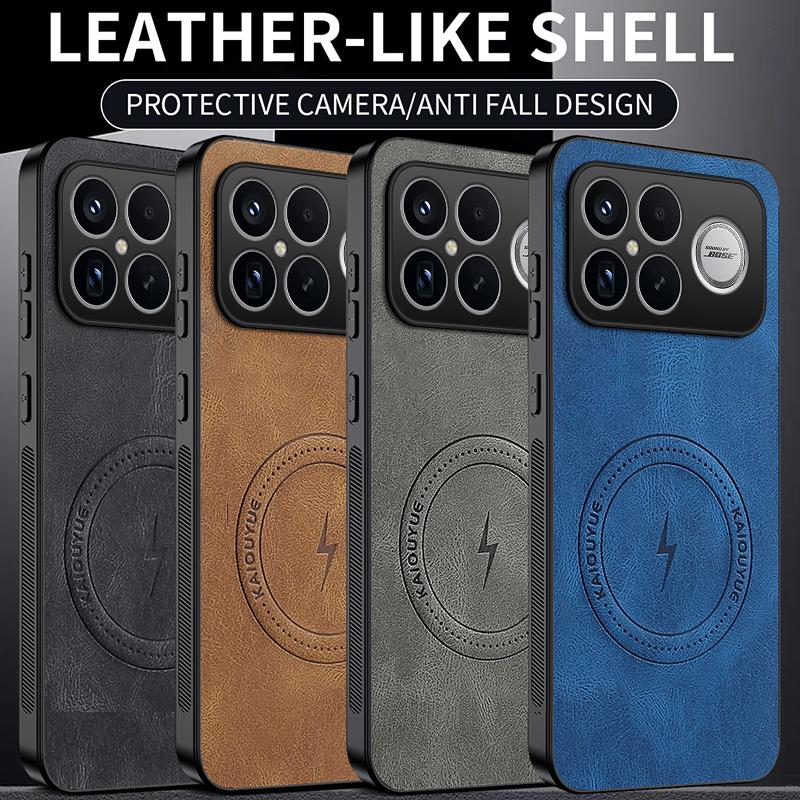 Per Poco F8 Ultra Lusso Nuova Custodia Corazzata Antiurto Per Mi POCO F8 Ultra Pelle Effetto Pelle Cover Protettiva per Telefono Custodie Magnetiche