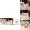 Exquisite Bridal Nail Tip With Galaxy Diamond Radiant Translucent Stylish Detachable