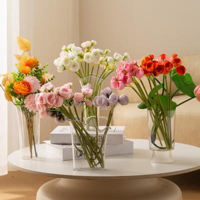 Transparent Plastic Flower Vase Heavy Duty Flower Holder Container Home Office Table Centerpiece Decorative Floral Plants Vase