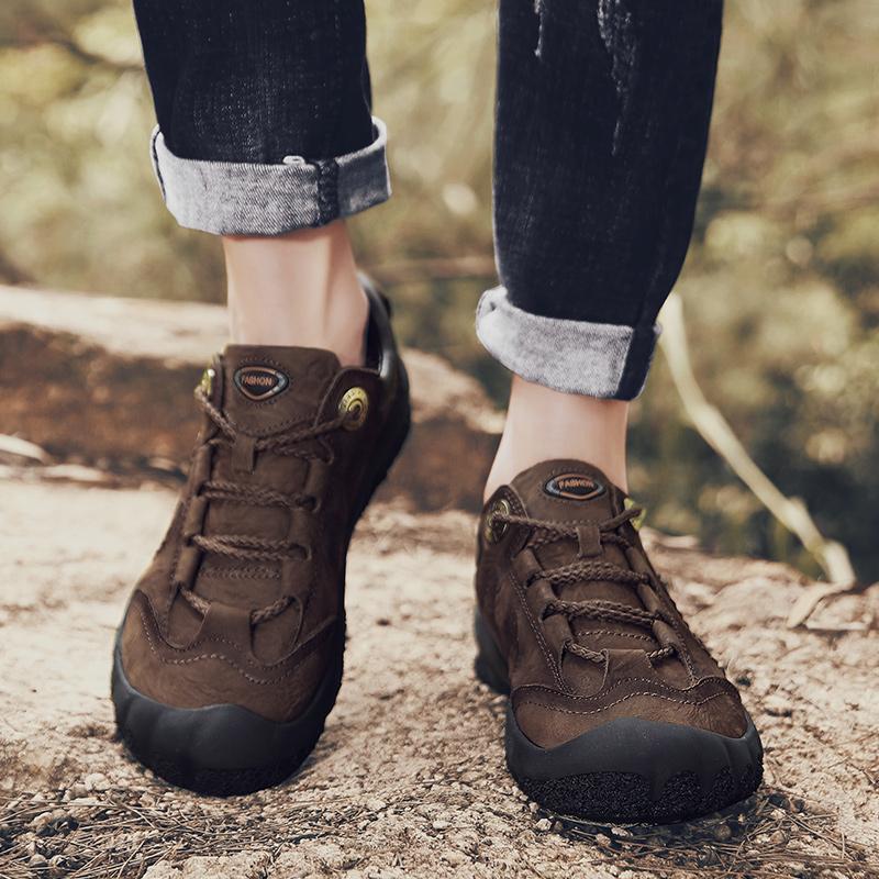 Модные мужские ботинки из натуральной кожи — фото 4