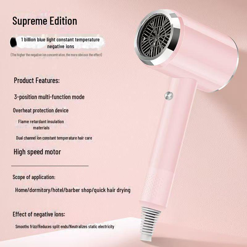 High-Power Hair Dryer with Ion Care and Hot/Cold Settings