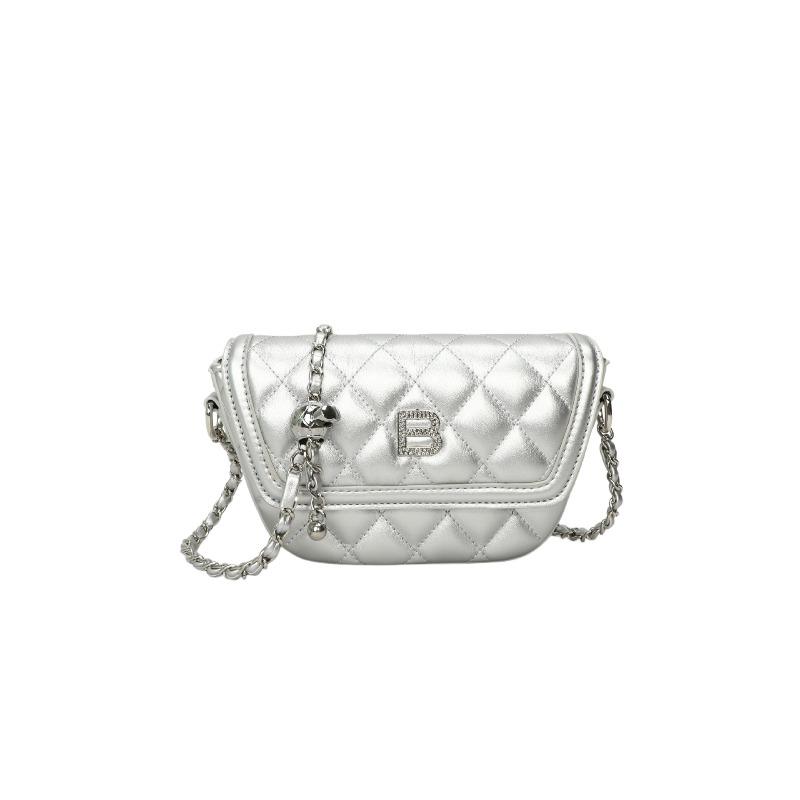 Fashion rhombus small bag spring and summer new chain bag commuting to work single shoulder oblique span bag