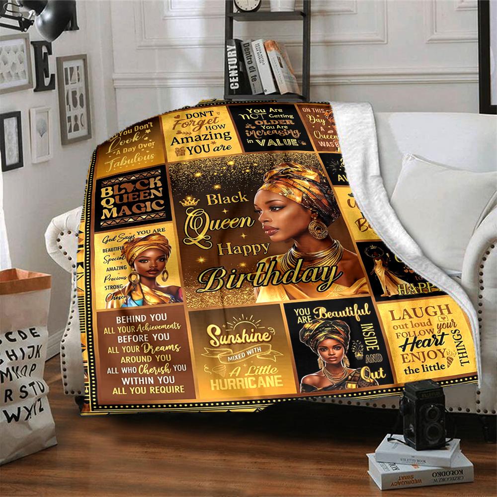 Birthday Quotes Collage Multi-purpose Blanket Durable Comfort Throw Bed Picnics All-Season Use Best Holiday Gift for Friends, Family Y30