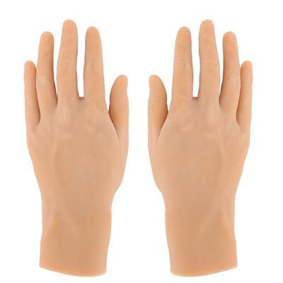 1 Pair Silicone Male Hand Model Simulation Silicone Artificial Hand Model Reusable Mannequin Hand for Festival Props