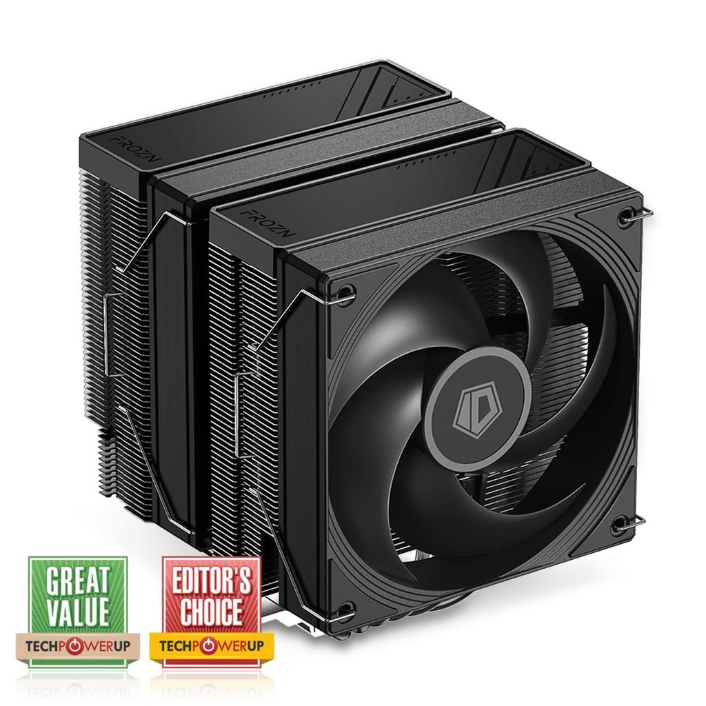 FROZN A620 PRO SE Blackout Dual Tower Air CPU 6 X 6mm Heat Dual 120x120x25mm Silent Compatible with Intel AMD ID-COOLING - Cooler, Tubes, Fans,