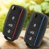 Silicone Car Key Case For Vw Polo Bora Beetle Tiguan Passat Golf Jetta Eos For Volkswagen Skoda Fabia Octavia Fob Shell Cover