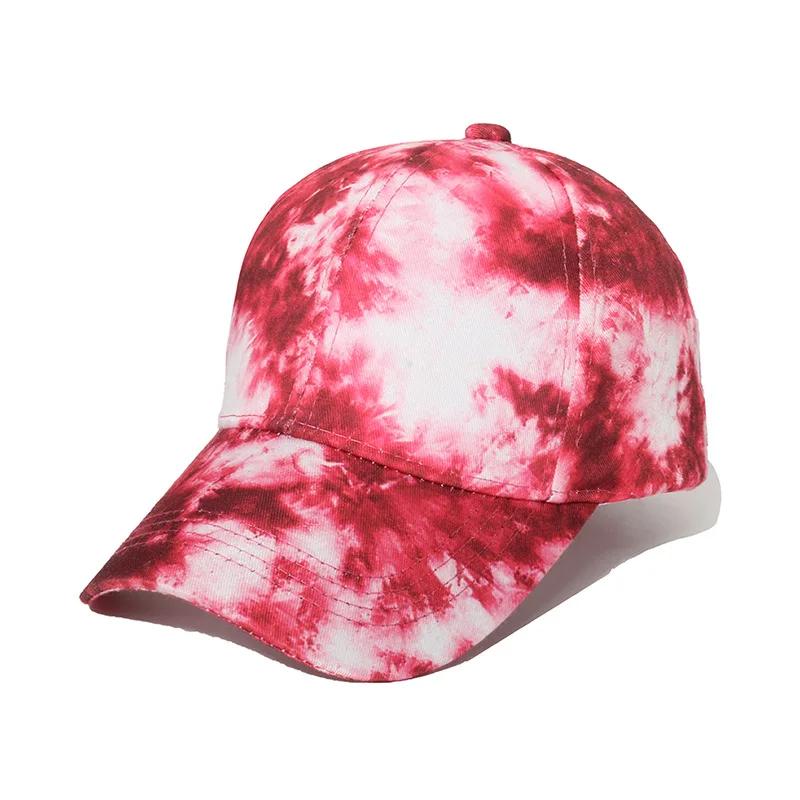 New Unisex Outdoor Fashion Graffiti Printing Baseball Cap Europe  Men Tie Dye Adjustable Hats Summer Hip Hop Snapback Dad Hat