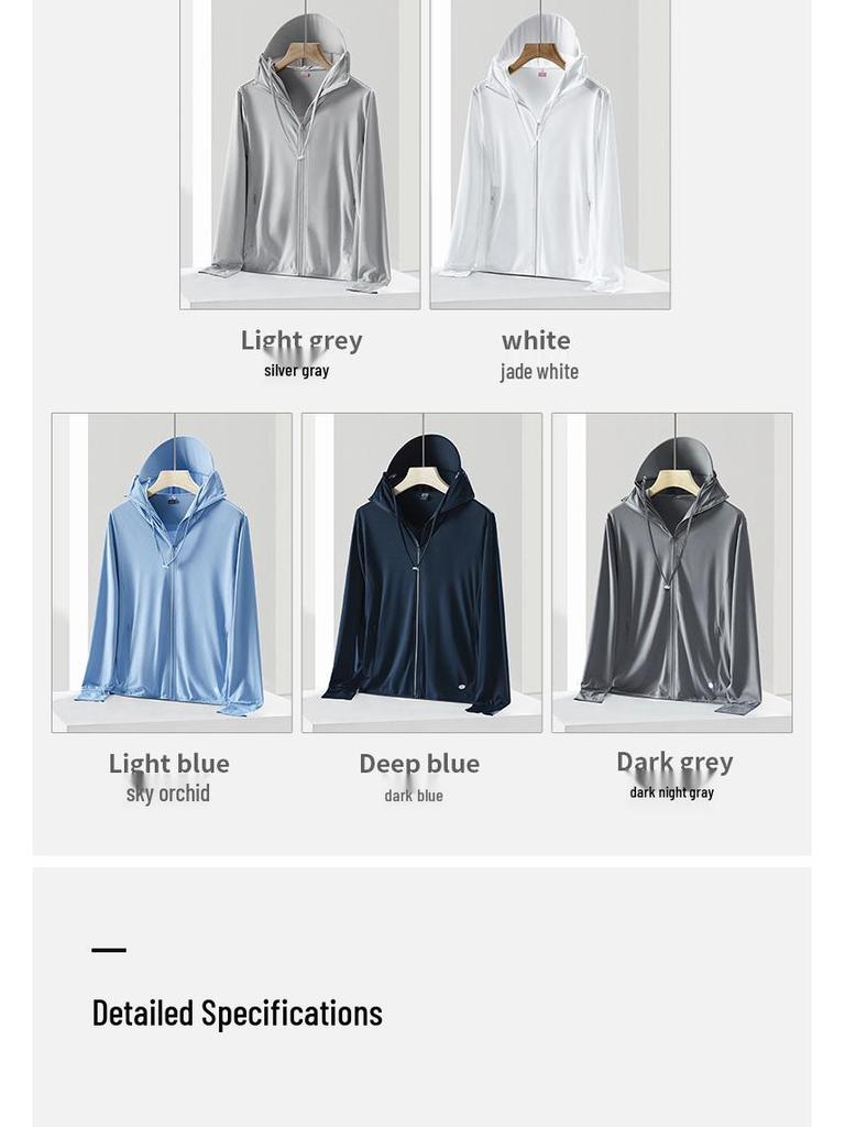 2025 Unisex Summer Ice Silk UV Protection Jacket with Detachable Brim - Quick-Drying, Breathable for Fishing