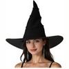 Cross-border Explosion Halloween Fringed Hat Party Witch Hat Black Pleated Witch Spider Hat Witch Bat Hat