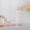 T Bar Jewelry Stand Organiser Display Shelf for Necklace Bracelet Watch Detachable Jewellery Presentation Rack with Tray