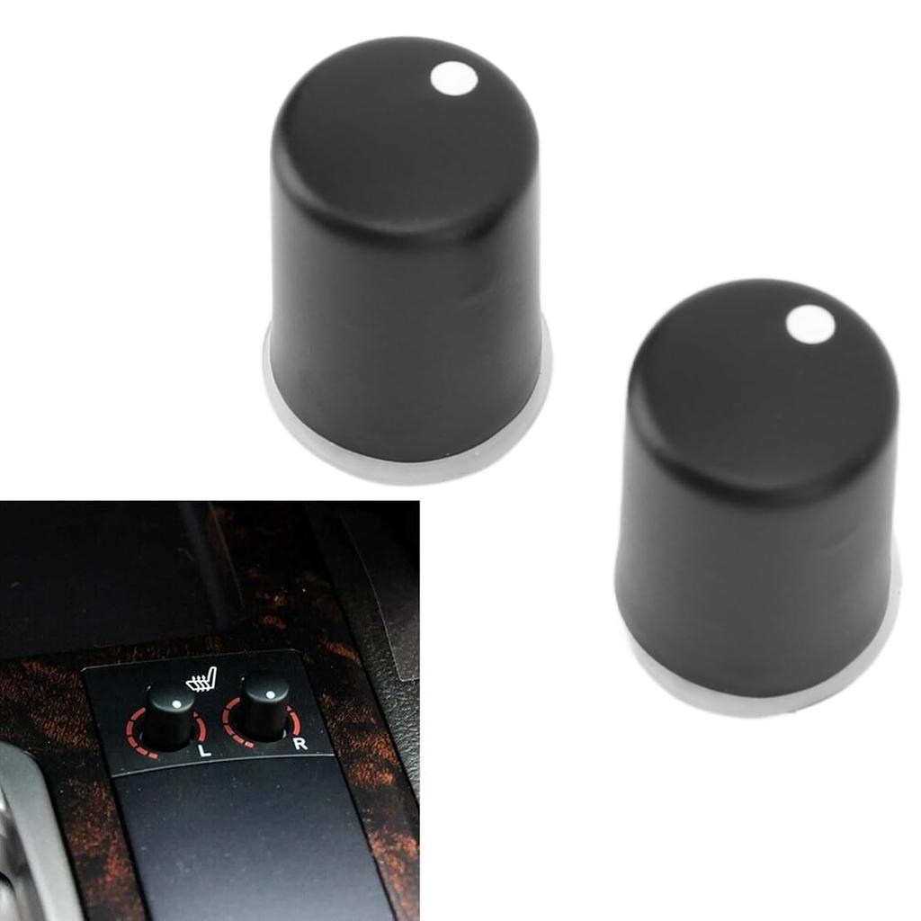 KIMISS Heated Seat Switch, 2pcs Car Seat Heater Switch Knob Seat Heating Ventilation Switch Rotating Knob for LC200 2008 to 2015