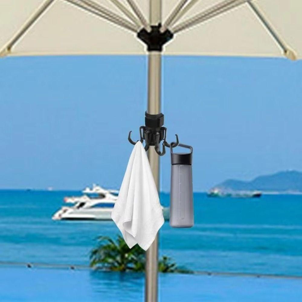 Detachable Beach Umbrella Hanging Hook 4/6 Hooks Outdoor Hook for Umbrellas  for Patios Umbrella