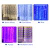 USB Powered Curtain String Lights Curtain Lighting Decoration for Dating Proposing Gathering 8 Lighting Modes 118* 118in Warm White