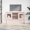VidaXL TV Stand Pink 100.5x39x60.5 Cm Steel, TV Stand, TV Sideboard, Multimedia Cabinet, TV Bench, Hi-fi Cabinet, Center 853381