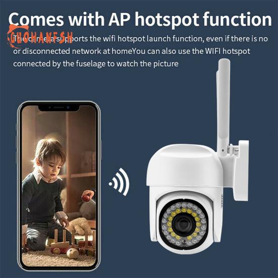 1 set telecamera di sorveglianza A13 - compatibile con HD 1080P, visione notturna a doppia luce, microfono incorporato, rotazione, telecamera di sorveglianza, fornitura per la casa