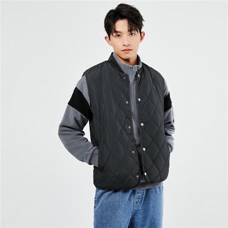 Giordano Men's Diamond Quilted Stand Collar Padded Vest