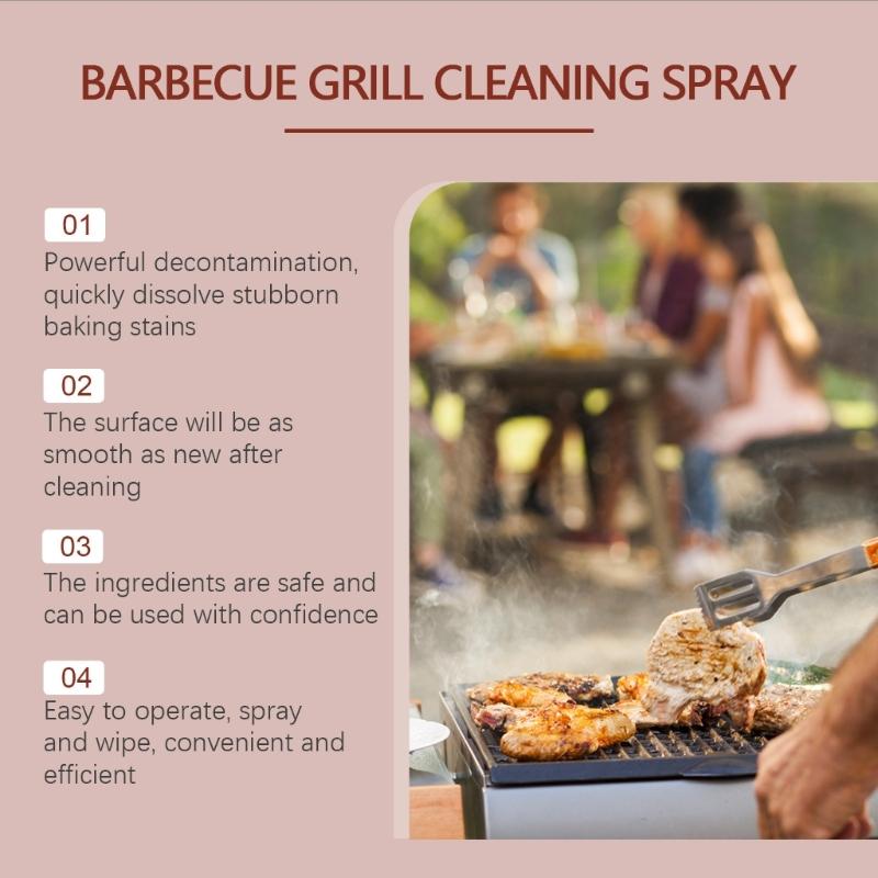 Powerful Grill & BBQ Cleaning Agent Use Friendly 120ml Capacity BBQ Grill Cleanser for Hygienic Cooking Front