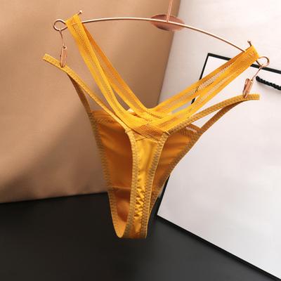 Summer Solid Color Lingerie Panties Women's Iced Silk Briefs Slip Traceless Low Waist G-string Pants