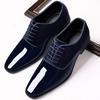 Fashion Grace Classic PU Patent Leather Shoes Men Casual Lace Up Formal Office Work Shoes Party Wedding Oxfords Business Shoes