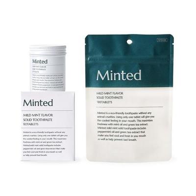Mild Mint Solid Toothpaste (Choose 1 of 2 Types) (90 Tablets/180 Tablets)