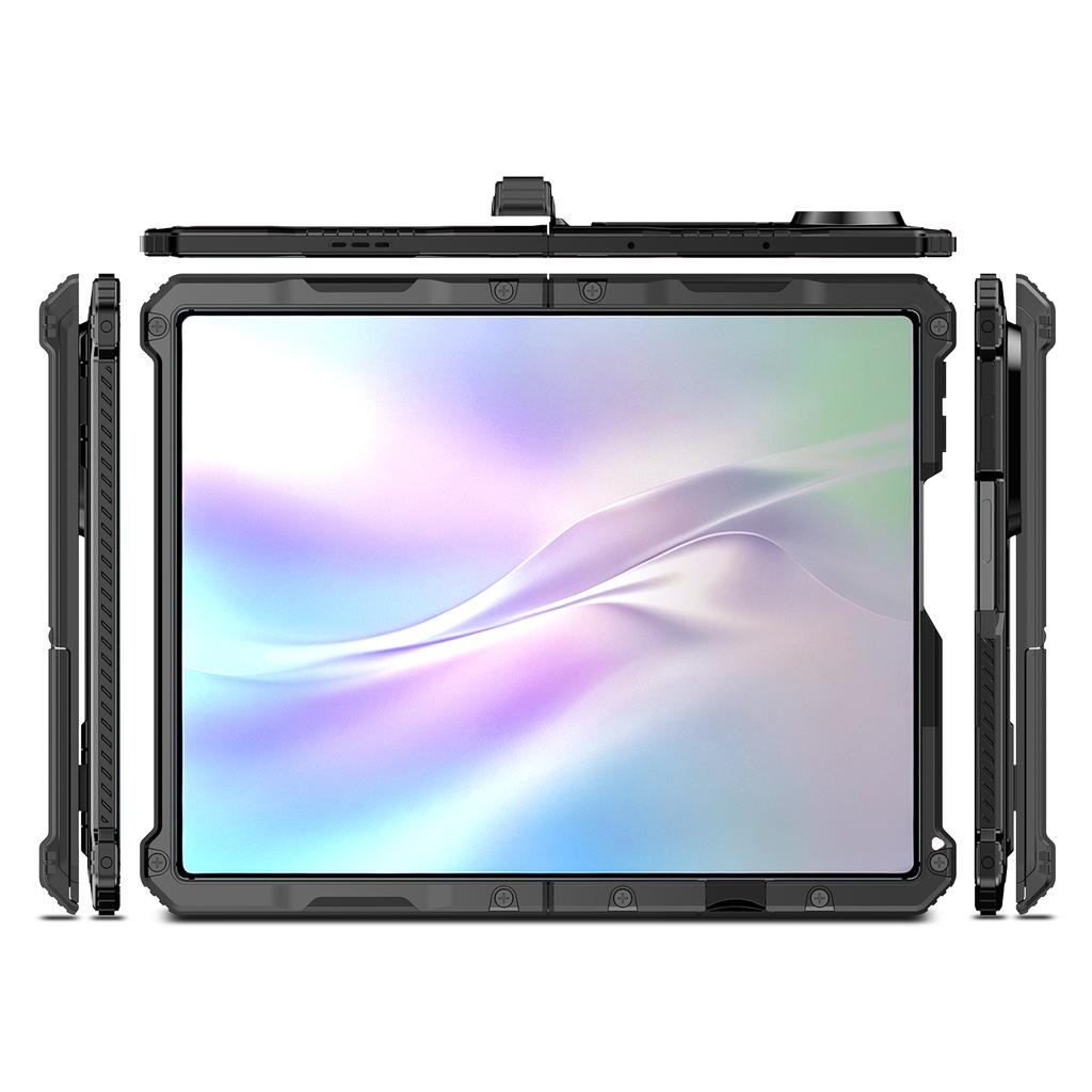 Para Samsung Z Fold 8 Z Fold 8 Ultra Funda Magnética de Metal Parachoques de Aluminio Cubierta de Silicona Resistente a Golpes de Alta Resistencia con Protector de Pantalla