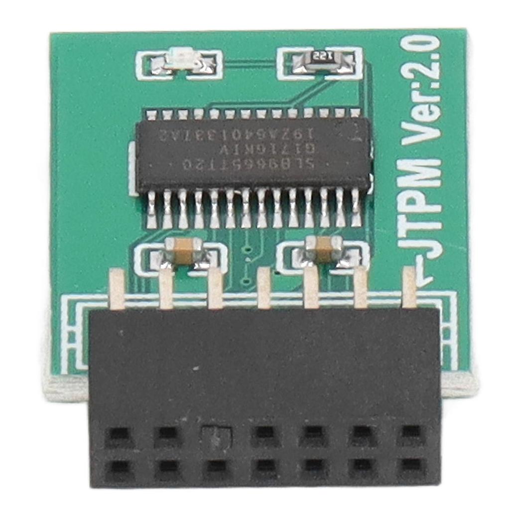 TPM 2.0 Module Strong Encryption 14 Pin LPC Interface TPM Module Board for Win11 Green TPM 2.0 Module