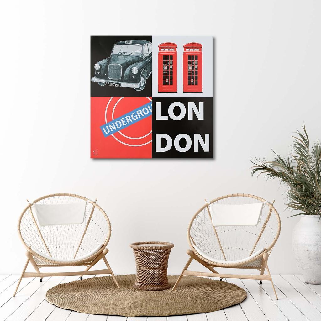 Canvas Print London Red Collage