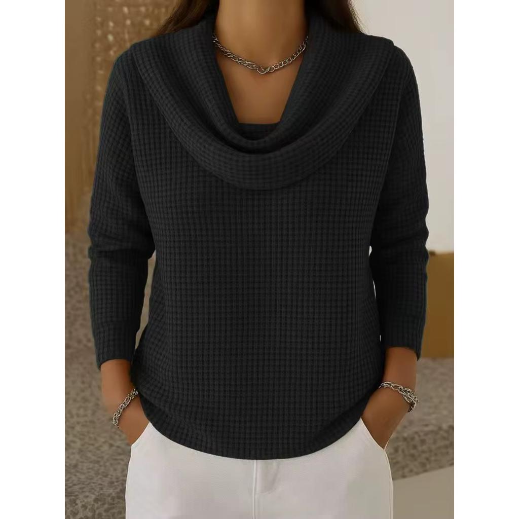 Solid Color Casual Loose T-shirts For Woman Vintage Women's Oversized T-shirt Long Sleeve Tees Fashion Female Tops