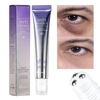 Eye Massage Roller Cream Anti-Aging Serum for Dark Circles Puffiness Wrinkles Moisturizing Eye Treatment 20g