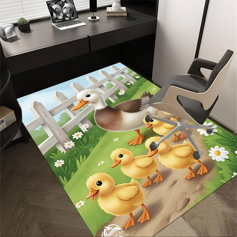 1PC Ducklings Duck Non-Slip Floor Carpet Compatible for Office&Living Room&Bedroom&Dining room - Flat - Weave Machine-S0387