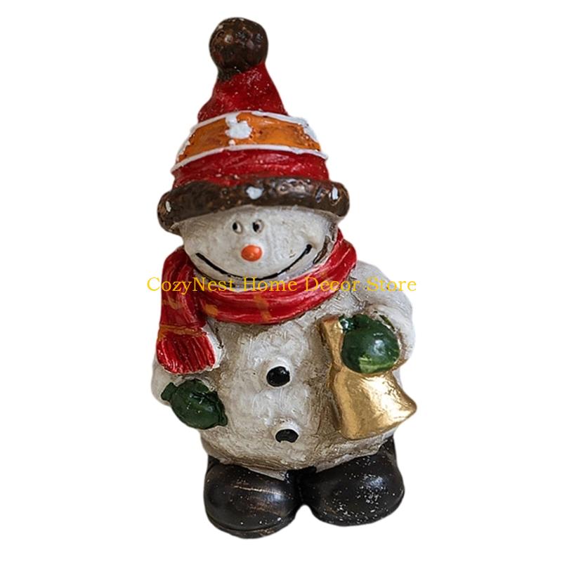 92MF Christmas Santa Clauses Figurine,Resin Santa Clauses Statues Table Ornament for Home Office Table Fireplaces Decorations