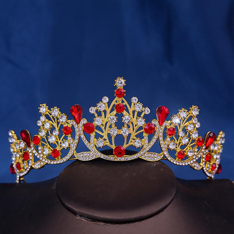 

Винтажная свадебная корона принцессы в стиле барокко, головной убор с кристаллами, тиара для женщин, свадебное платье с короной, аксессуары, ювелирные изделия